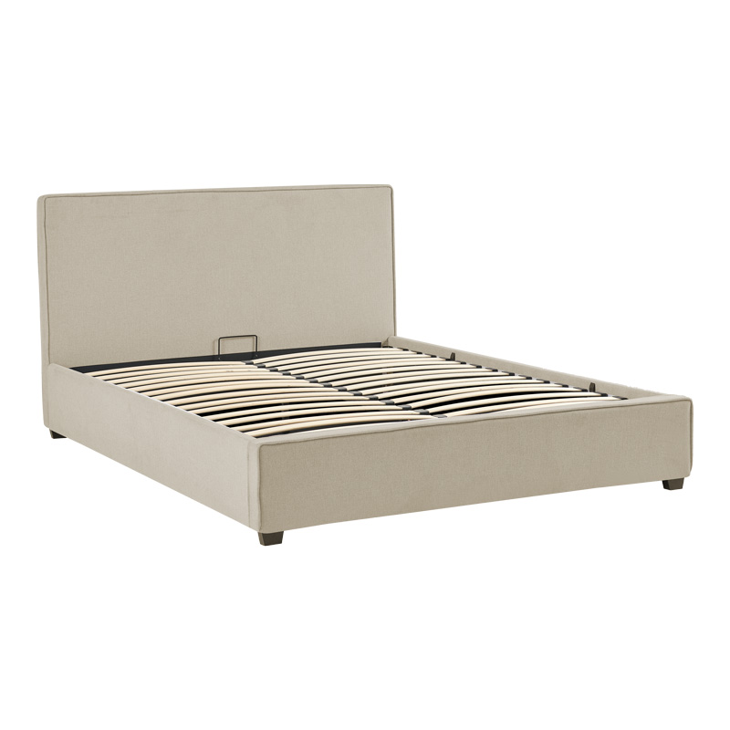 Κρεβάτι διπλό Bedka pakoworld ύφασμα γκρι με αποθηκευτικο χώρο160x200εκ 3