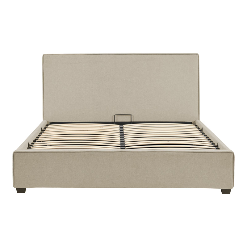 Κρεβάτι διπλό Bedka pakoworld ύφασμα γκρι με αποθηκευτικο χώρο160x200εκ 5