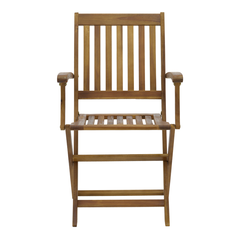 Πολυθρόνα Joter pakoworld πτυσσόμενη ξύλο ακακίας φυσικό 53x60x90εκ 4