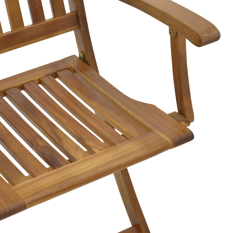 Πολυθρόνα Joter pakoworld πτυσσόμενη ξύλο ακακίας φυσικό 53x60x90εκ 7