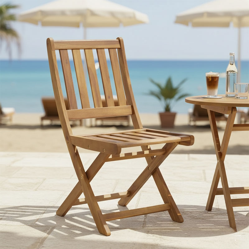 Καρέκλα Elijie pakoworld πτυσσόμενη ξύλο ακακίας φυσικό 45x62x90εκ 2