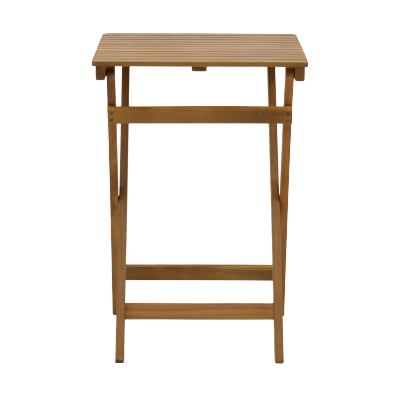 Τραπέζι Lazio pakoworld πτυσσόμενο φυσικό ξύλο ακακίας 50x50x70εκ 3