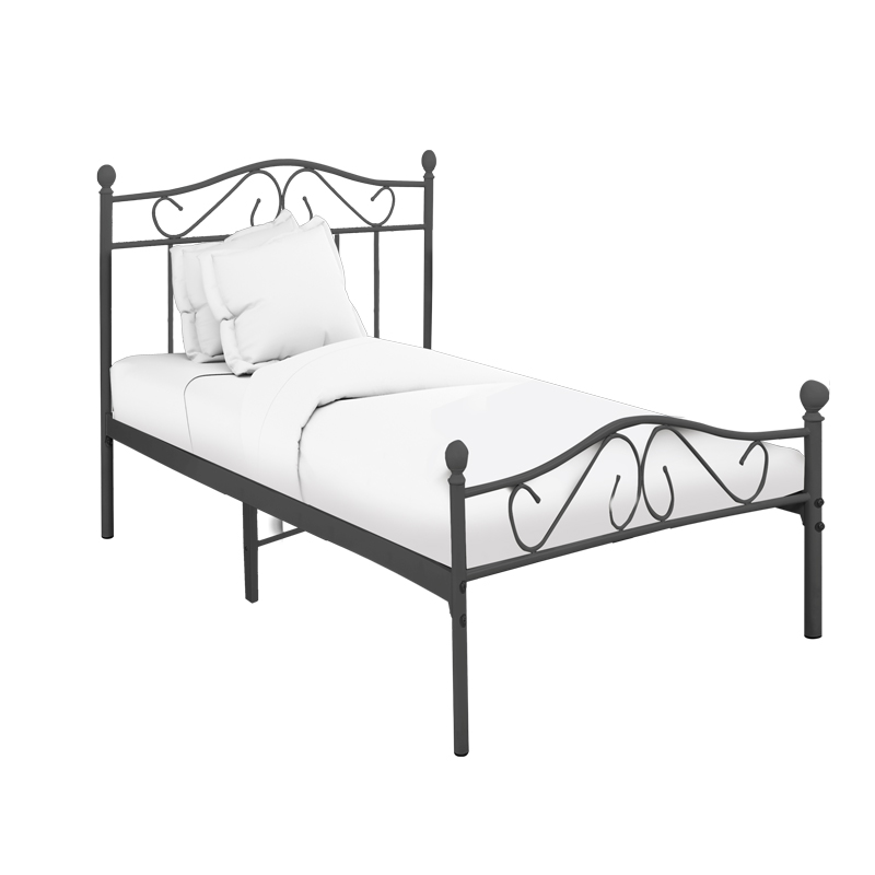 Κρεβάτι Yorick pakoworld μαύρο μεταλλικό 90x190εκ 1