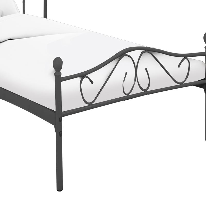 Κρεβάτι Yorick pakoworld μαύρο μεταλλικό 90x190εκ 3
