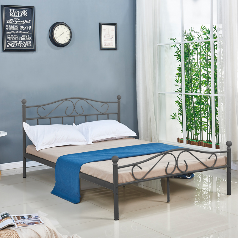 Κρεβάτι Yorick pakoworld μαύρο μεταλλικό 140x190εκ 1