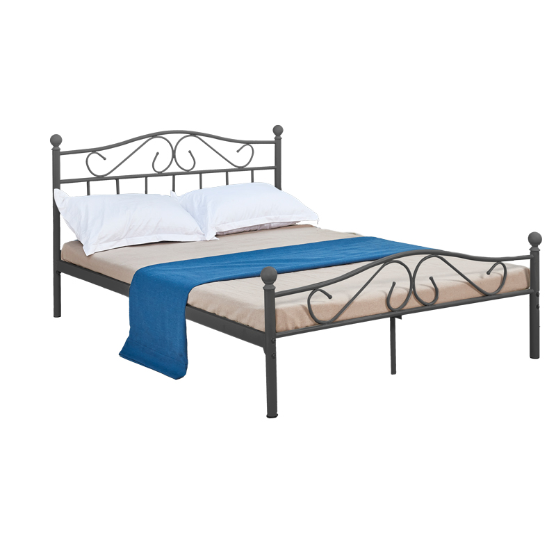 Κρεβάτι Yorick pakoworld μαύρο μεταλλικό 150x200εκ 2