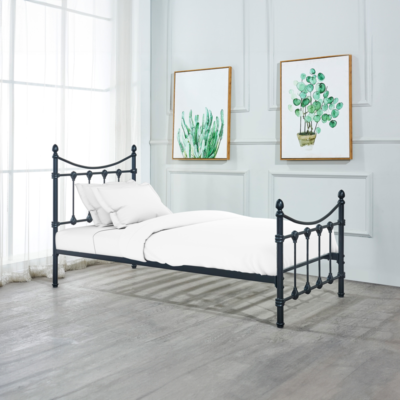 Κρεβάτι Beowulf pakoworld μαύρο μεταλλικό 90x190εκ 1