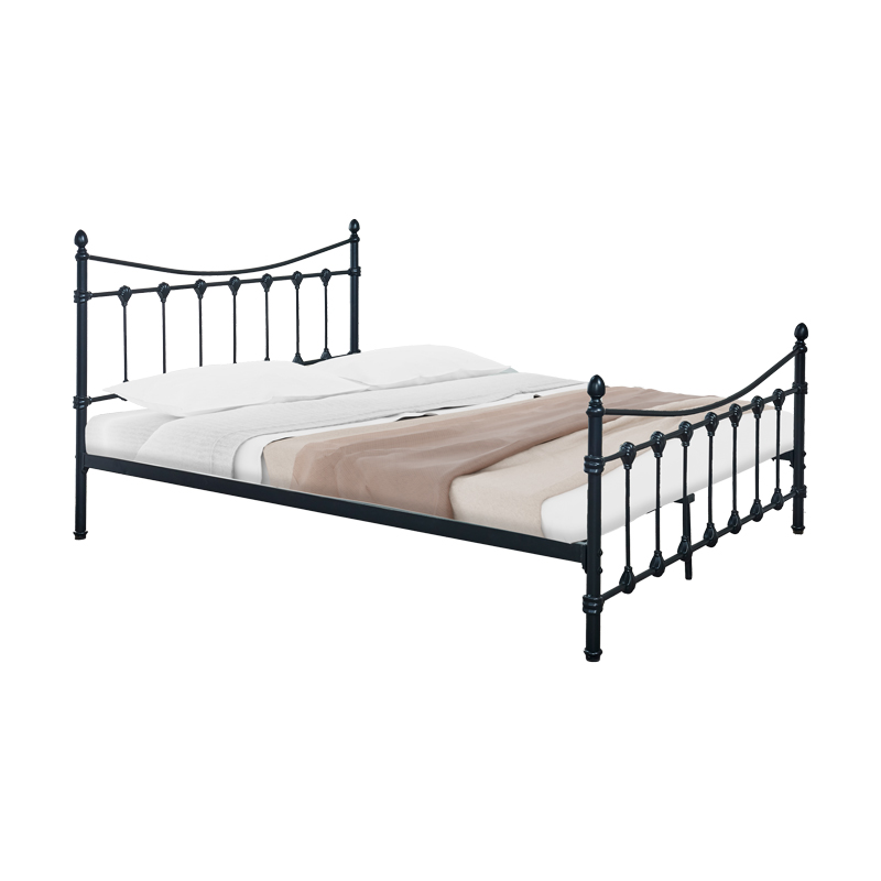 Κρεβάτι Beowulf pakoworld μαύρο μεταλλικό 150x200εκ 2