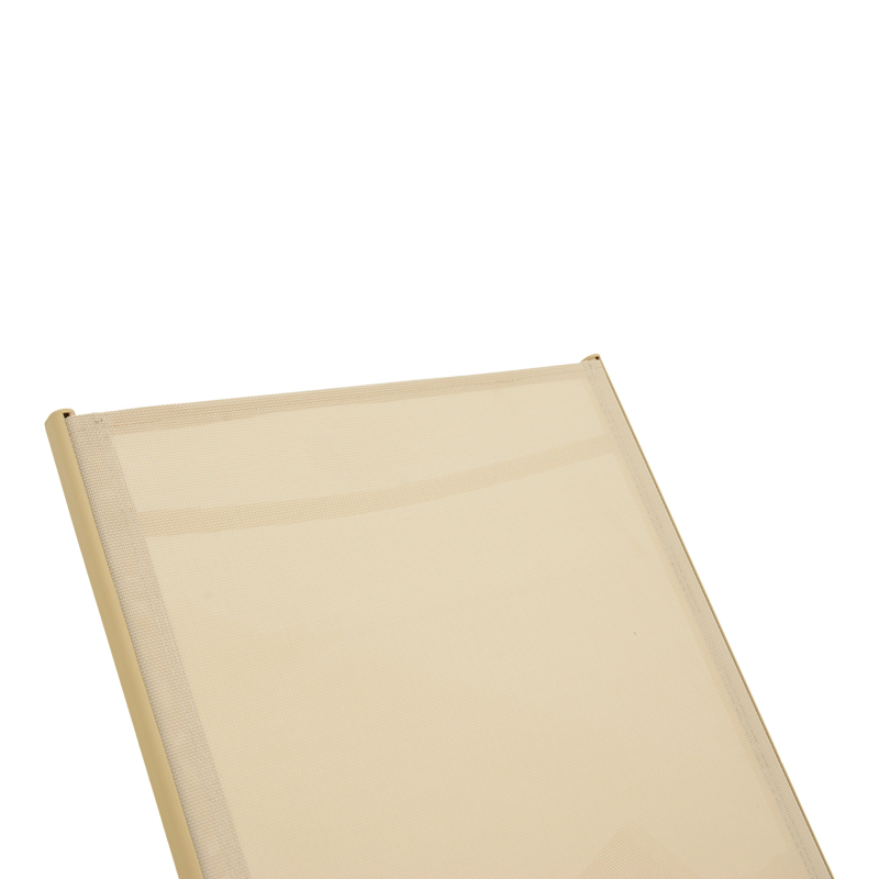 Ξαπλώστρα Boka pakoworld αλουμίνιο cappuccino- textilene σε σαμπανί 60x192x31εκ 4