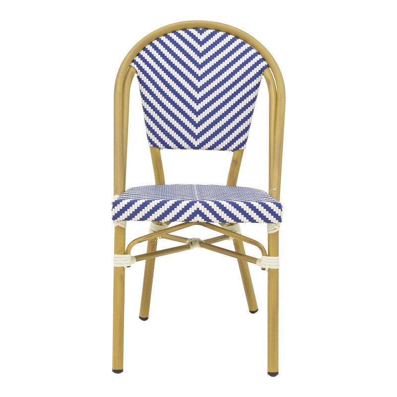 Καρέκλα Uamrin pakoworld στοιβαζόμενη φυσικό αλουμίνιο-λευκό και μπλε pe rattan 46x57x85εκ 5