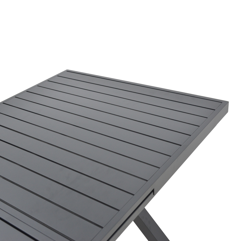 Τραπέζι επεκτεινόμενο Dagyn pakoworld ανθρακί αλουμίνιο 180-240x90x76εκ 6