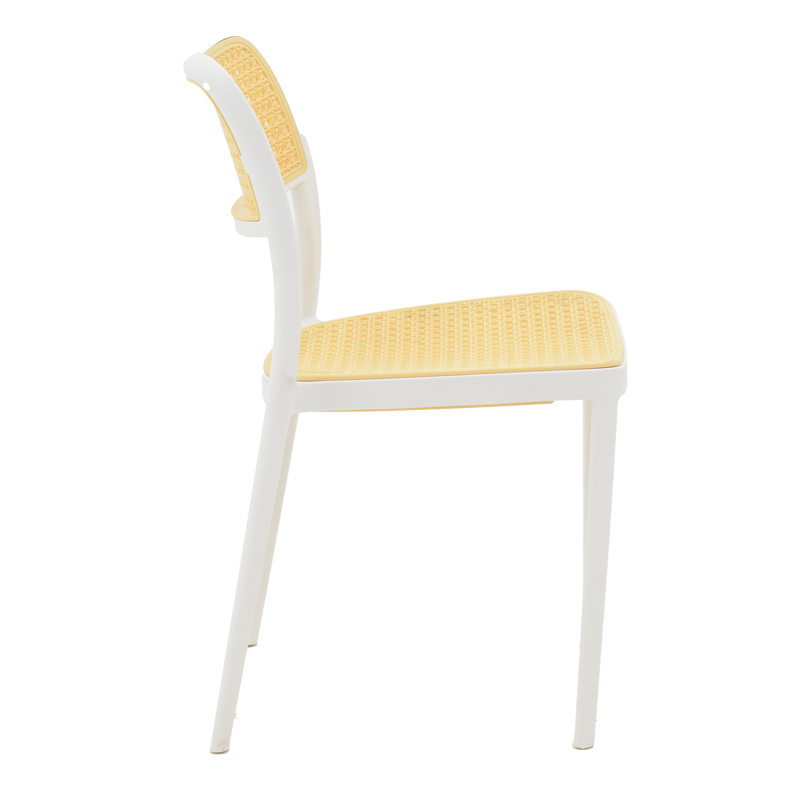 Καρέκλα Westley pakoworld pp φυσικό-λευκό 55x47x81εκ 4