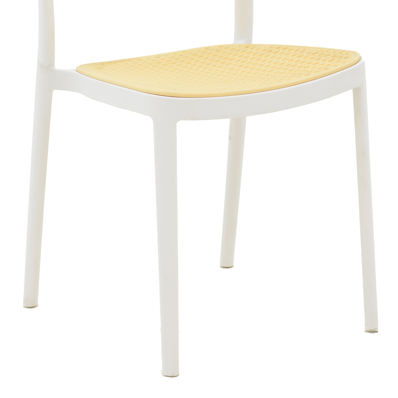 Καρέκλα Westley pakoworld pp φυσικό-λευκό 55x47x81εκ 9