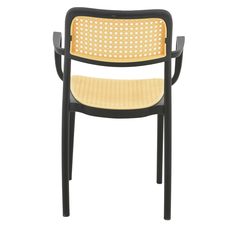 Πολυθρόνα Westley pakoworld pp φυσικό-μαύρο 58x47x81εκ 6