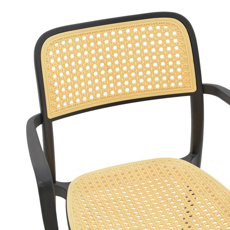 Πολυθρόνα Westley pakoworld pp φυσικό-μαύρο 58x47x81εκ 7