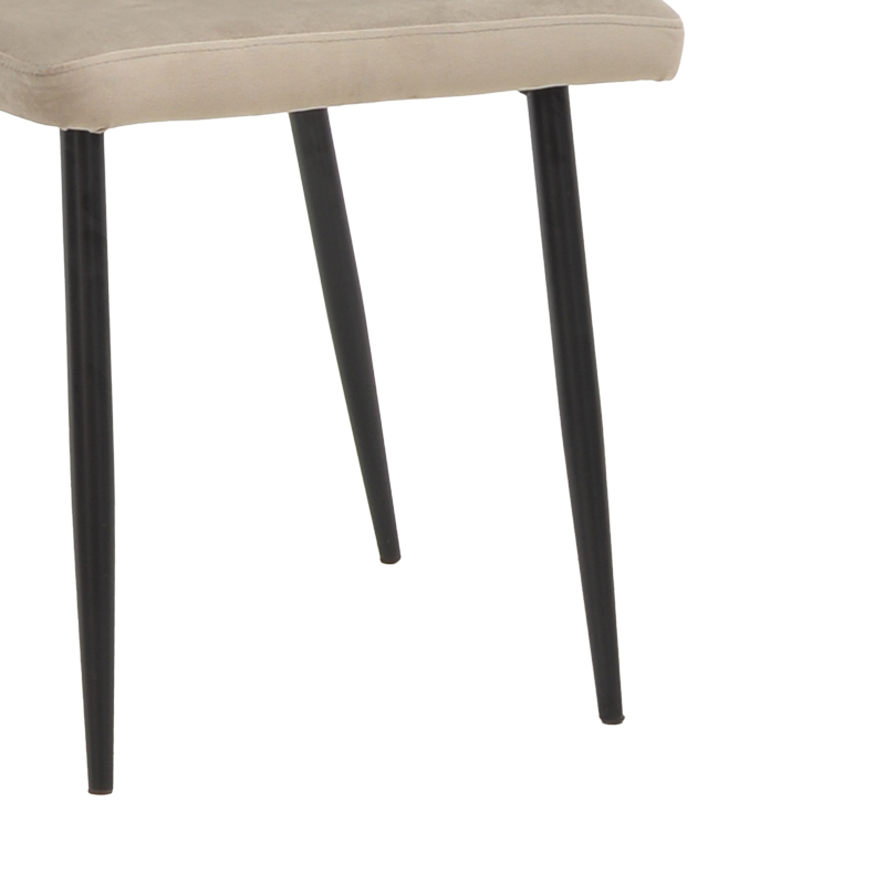 Καρέκλα Azori pakoworld γκρι-μπεζ βελούδο-πόδι μαύρο μέταλλο 49x55x85εκ 8