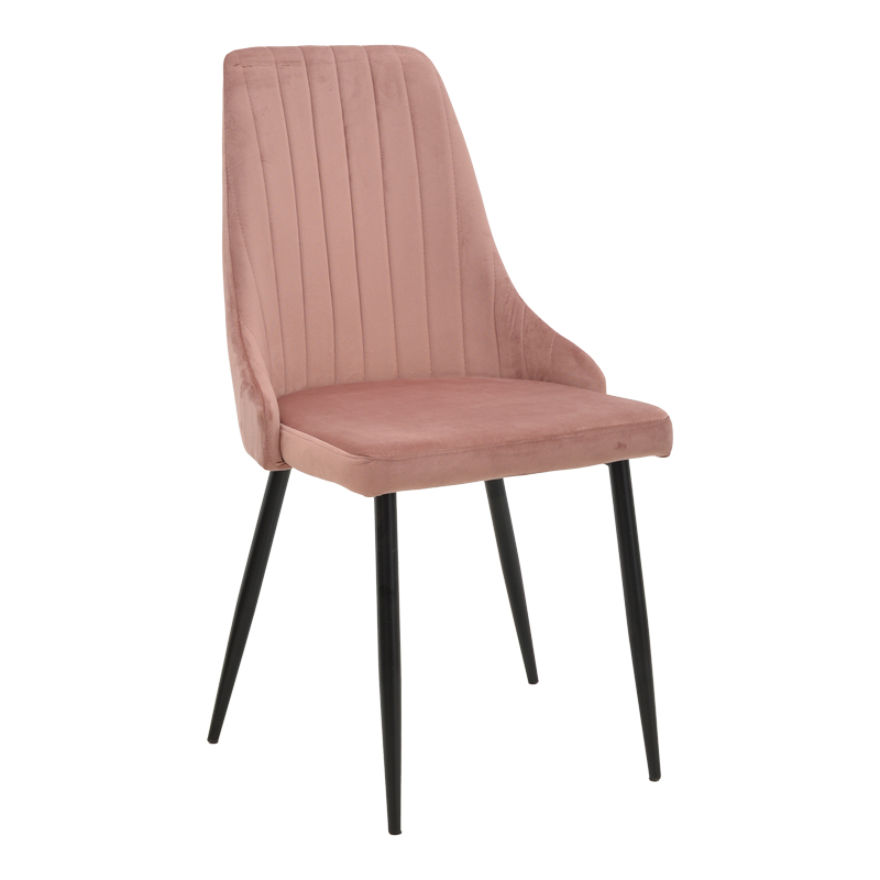 Καρέκλα Azori pakoworld σάπιο μήλο βελούδο-πόδι μαύρο μέταλλο 49x55x85εκ 1