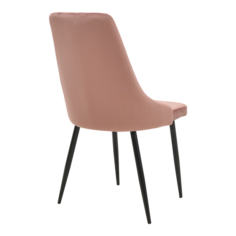 Καρέκλα Azori pakoworld σάπιο μήλο βελούδο-πόδι μαύρο μέταλλο 49x55x85εκ 2