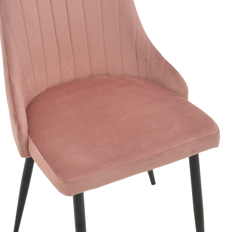 Καρέκλα Azori pakoworld σάπιο μήλο βελούδο-πόδι μαύρο μέταλλο 49x55x85εκ 7