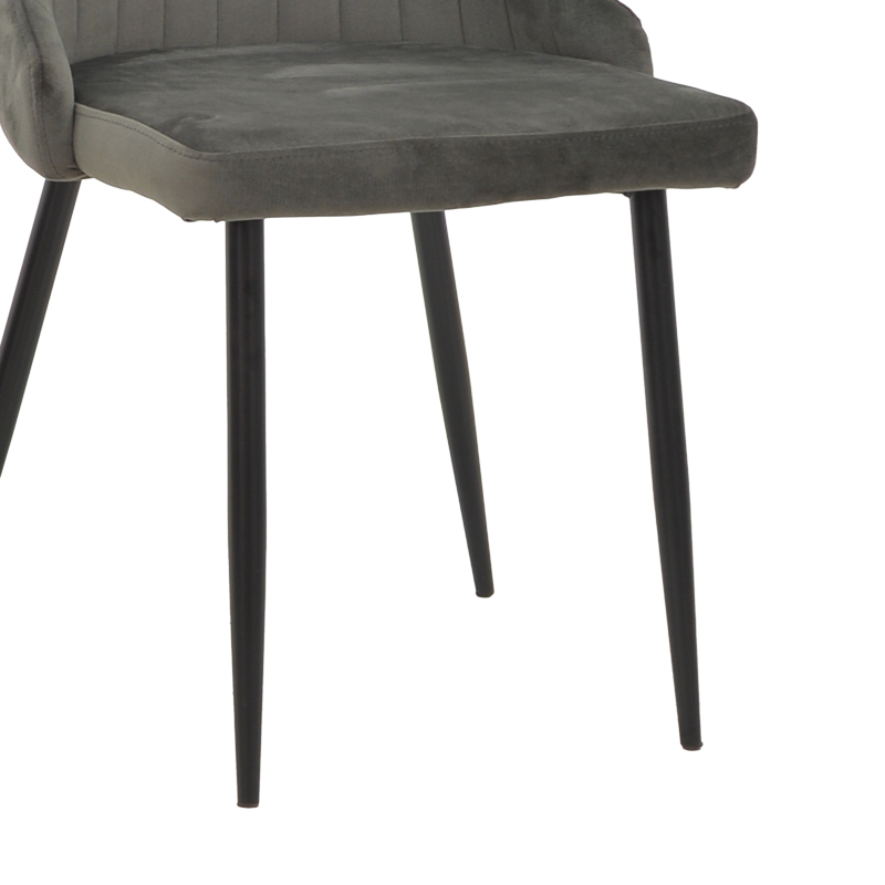 Καρέκλα Azori pakoworld ανθρακί βελούδο-πόδι μαύρο μέταλλο 49x55x85εκ 7