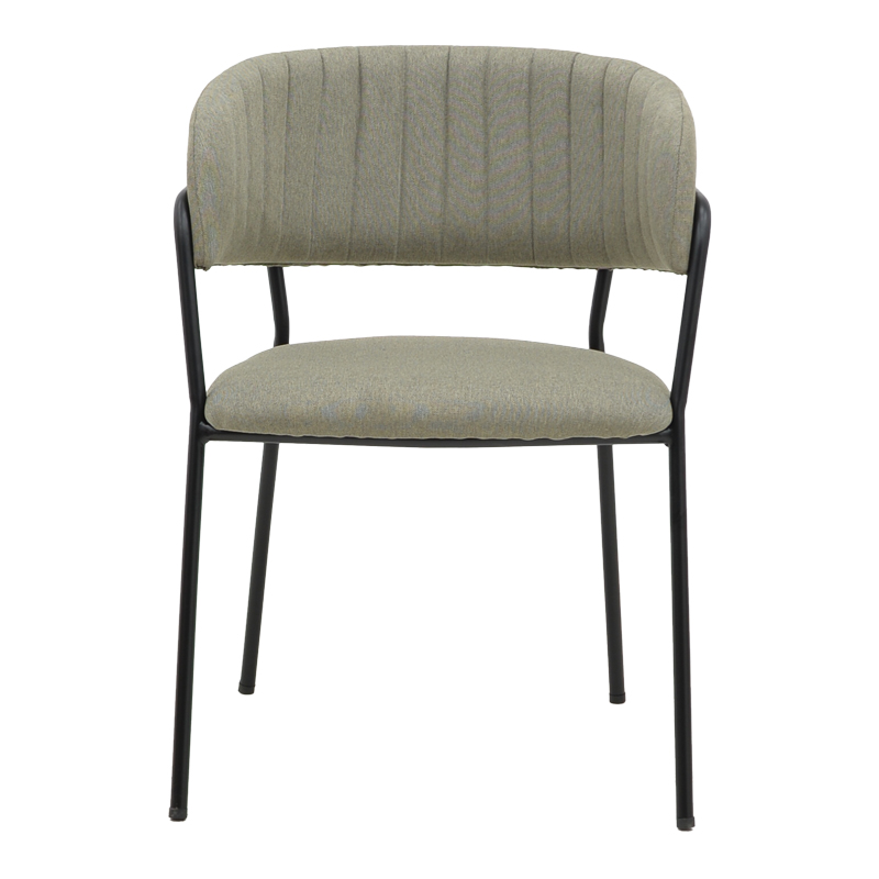 Καρέκλα Morel pakoworld γκρι ύφασμα-πόδι μαύρο μέταλλο 55x55x76εκ 4