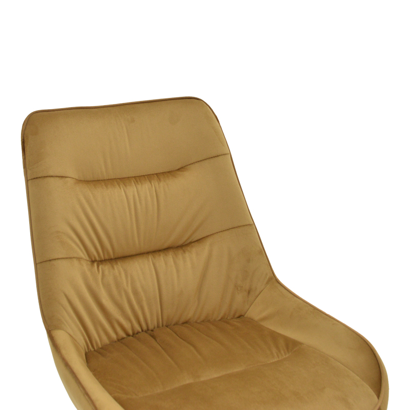 Καρέκλα Wori pakoworld καφέ βελούδο-πόδι μαύρο μέταλλο 48x56x82εκ 6