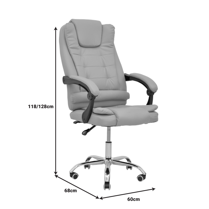 Καρέκλα γραφείου διευθυντή Toronsi pakoworld μπεζ pu 60x68x128εκ 9