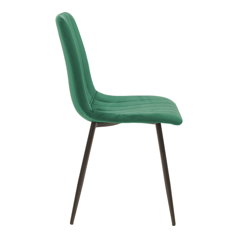 Καρέκλα Noor pakoworld κυπαρισσί βελούδο με πόδι μετάλλου σε μαύρη απόχρωση 44x53x86εκ 3