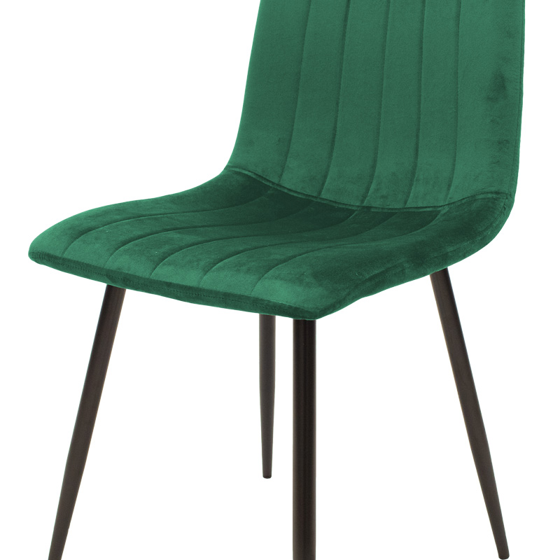 Καρέκλα Noor pakoworld κυπαρισσί βελούδο με πόδι μετάλλου σε μαύρη απόχρωση 44x53x86εκ 6