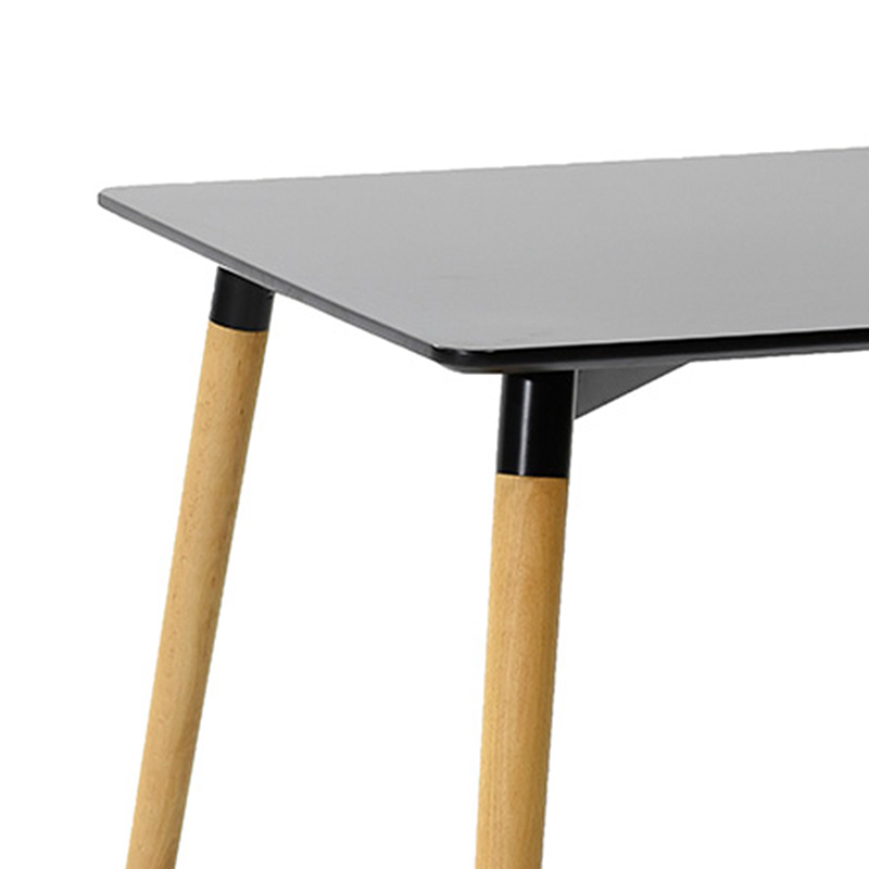 Τραπέζι Natali pakoworld μαύρο MDF με πόδια σε φυσική απόχρωση 80x80x76εκ 2