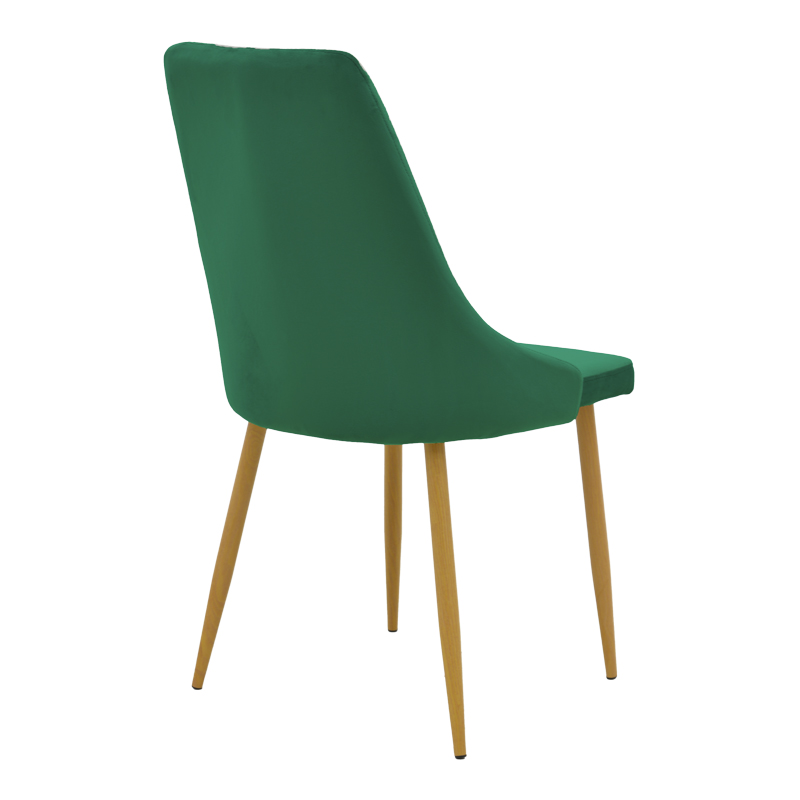 Καρέκλα Azori pakoworld κυπαρισσί βελούδο με μεταλλικό πόδι σε φυσική απόχρωση 49x55x85εκ 2