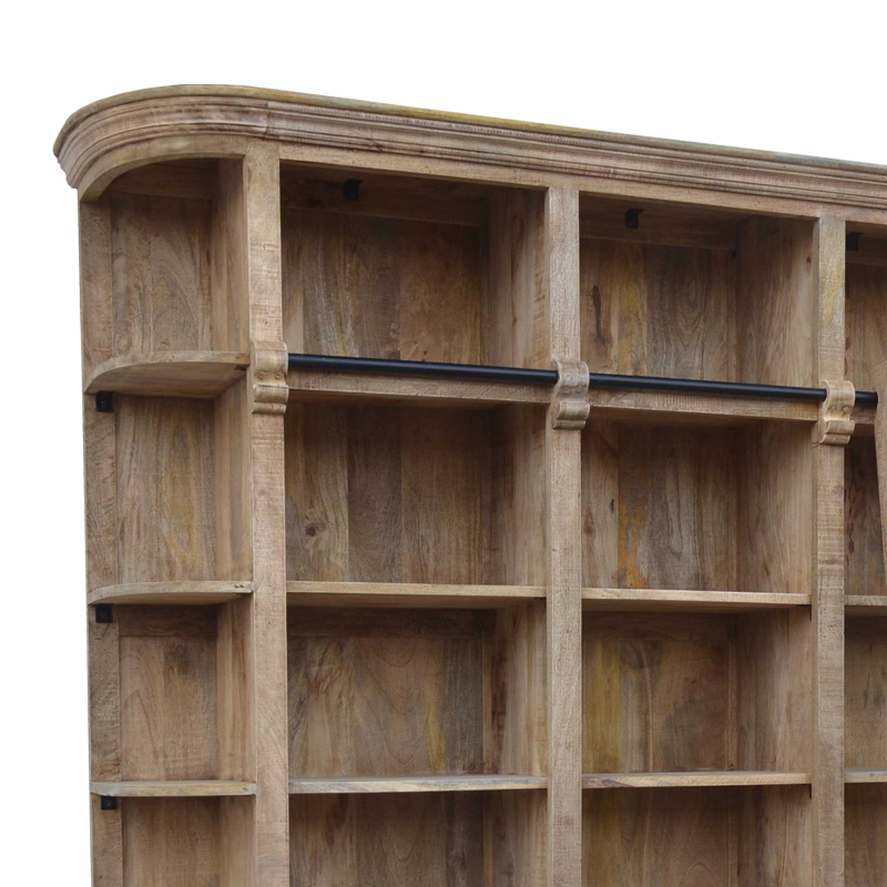 Βιβλιοθήκη Shelvy Inart sonoma μασίφ mango ξύλο 200x40x230εκ 3