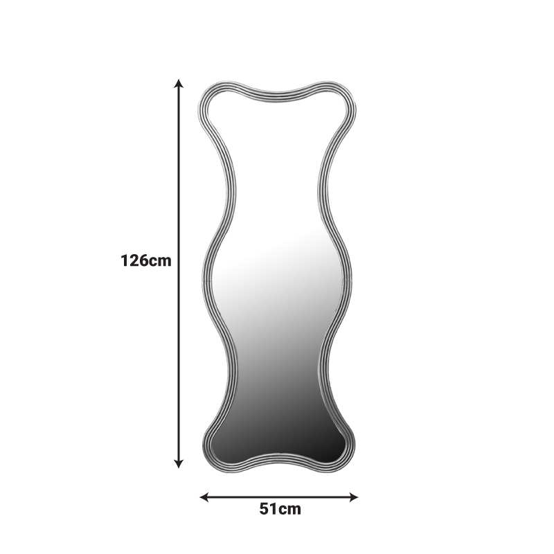 Καθρέπτης Boulen Inart μέταλλο σε χρυσή απόχρωση 51x2x126εκ 2