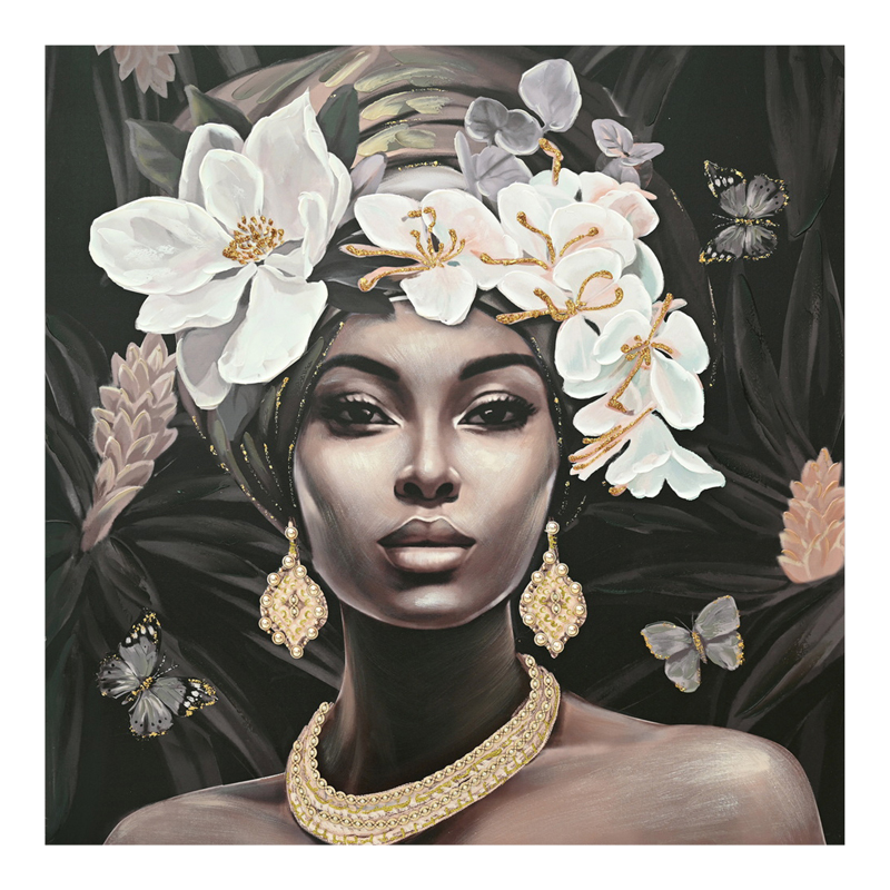 Πίνακας σε καμβά Beauty 3D Inart 100x3x100εκ 1