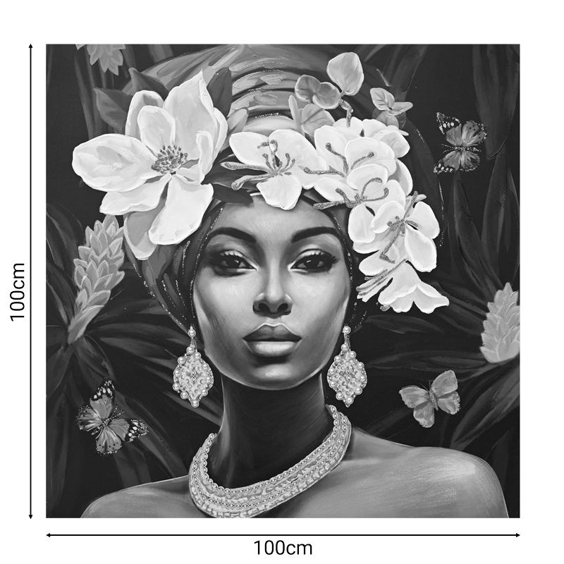 Πίνακας σε καμβά Beauty 3D Inart 100x3x100εκ 2