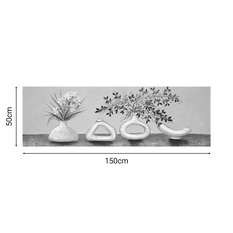 Πίνακας σε καμβά Vase II 3D Inart 150x3x50εκ 2