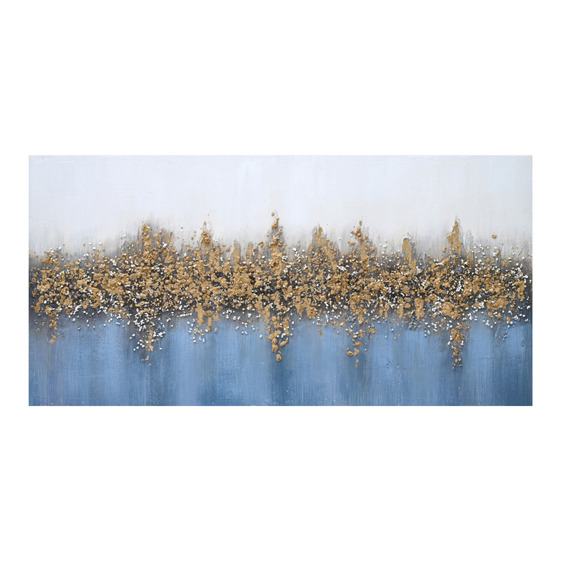 Πίνακας σε καμβά Goldy 3D Inart 120x3x60εκ 1