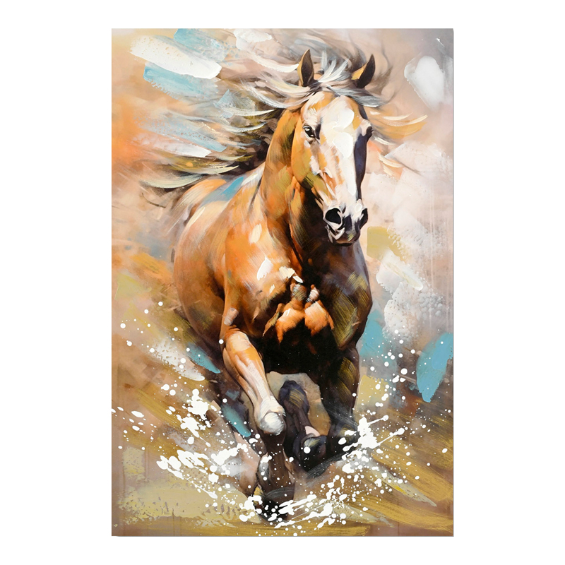 Πίνακας σε καμβά Horse Inart 60x3x90εκ 1