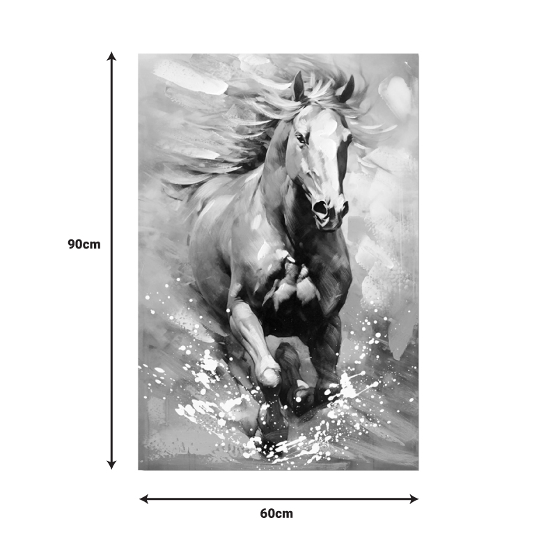 Πίνακας σε καμβά Horse Inart 60x3x90εκ 2