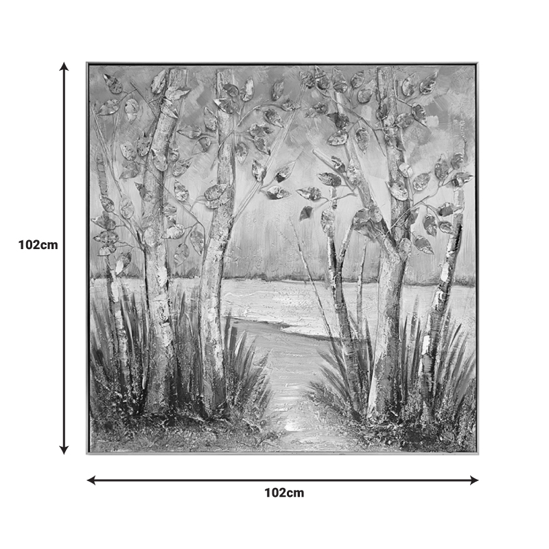 Πίνακας σε καμβά Leambre I 3D Inart 102x4.5x102εκ 2
