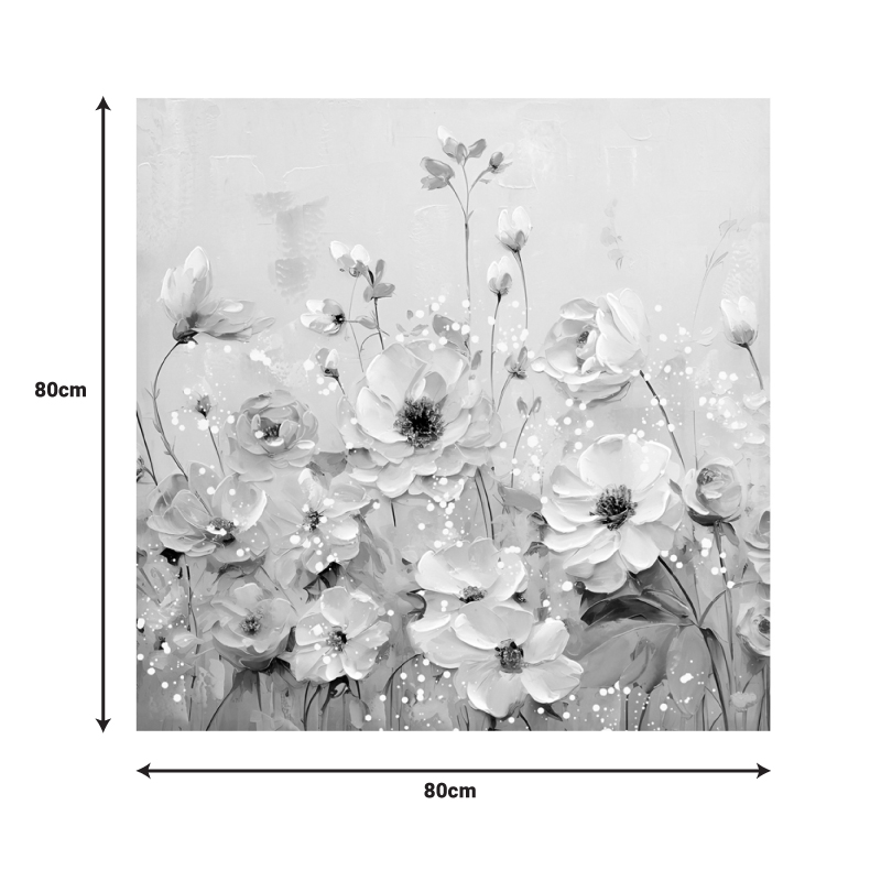 Πίνακας σε καμβά Rozy I Inart 80x3x80εκ 2