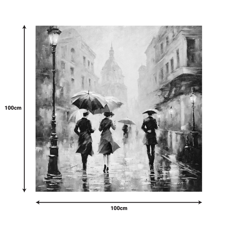 Πίνακας σε καμβά Nightdream I Inart 100x3x100εκ 2