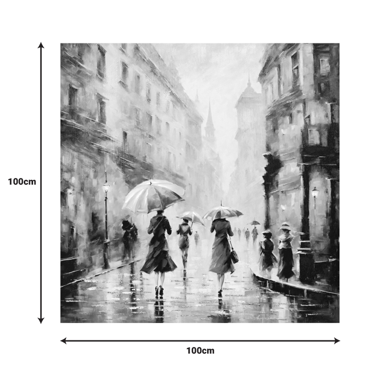 Πίνακας σε καμβά Nightdream II Inart 100x3x100εκ 2