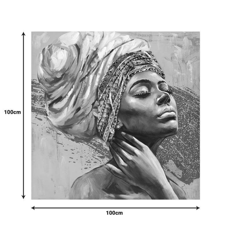 Πίνακας σε καμβά Africana 3D Inart 100x3x100εκ 2