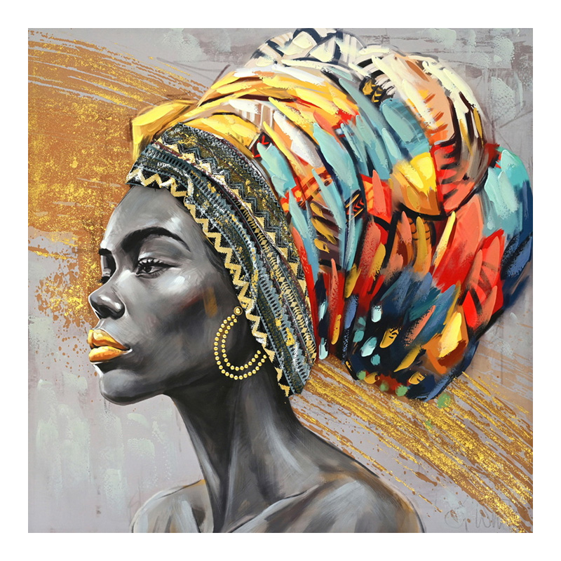 Πίνακας σε καμβά Africana I 3D Inart 100x3x100εκ 1