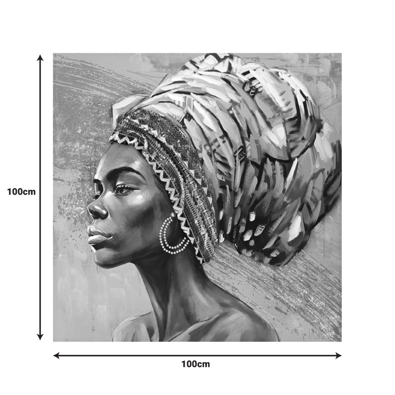 Πίνακας σε καμβά Africana I 3D Inart 100x3x100εκ 2