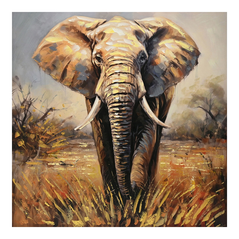 Πίνακας σε καμβά Elepho Inart 100x3x100εκ 1