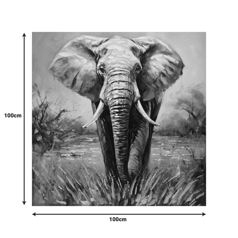 Πίνακας σε καμβά Elepho Inart 100x3x100εκ 2