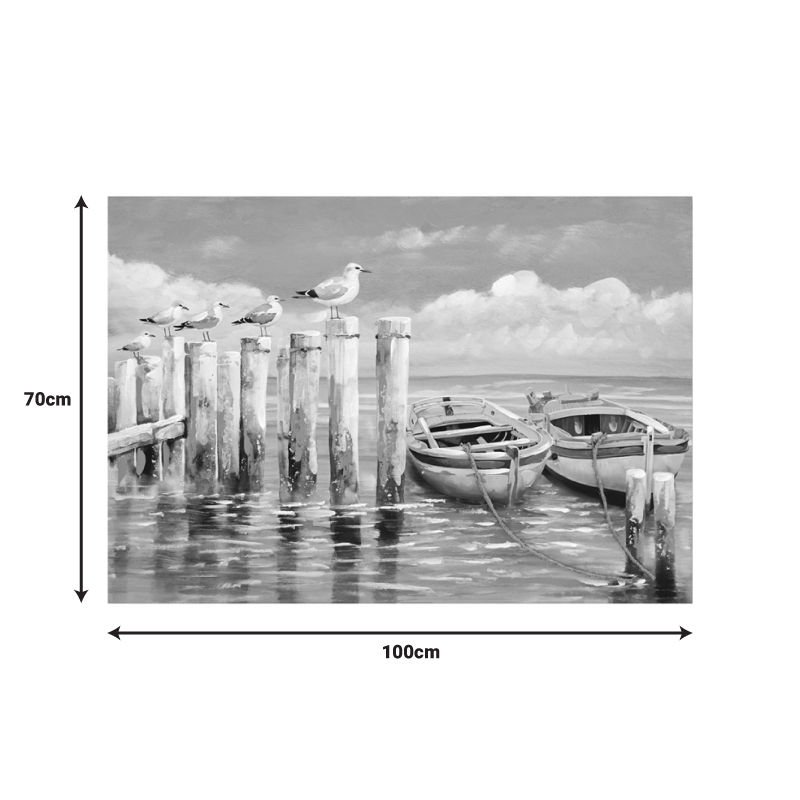 Πίνακας σε καμβά Port Inart 100x3x70εκ 2