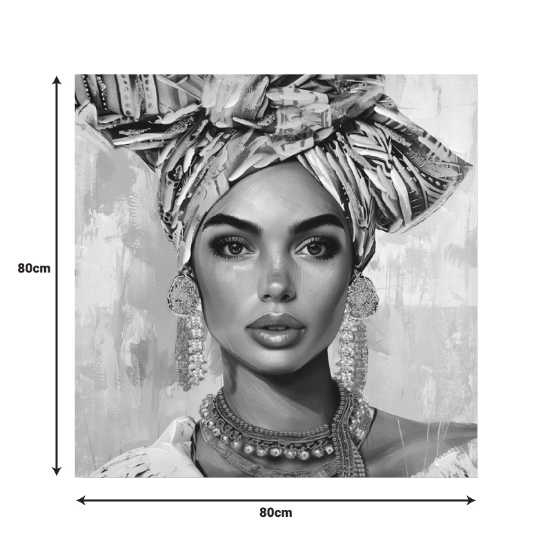 Πίνακας σε καμβά Turban Ι 3D Inart 80x3x80εκ 2